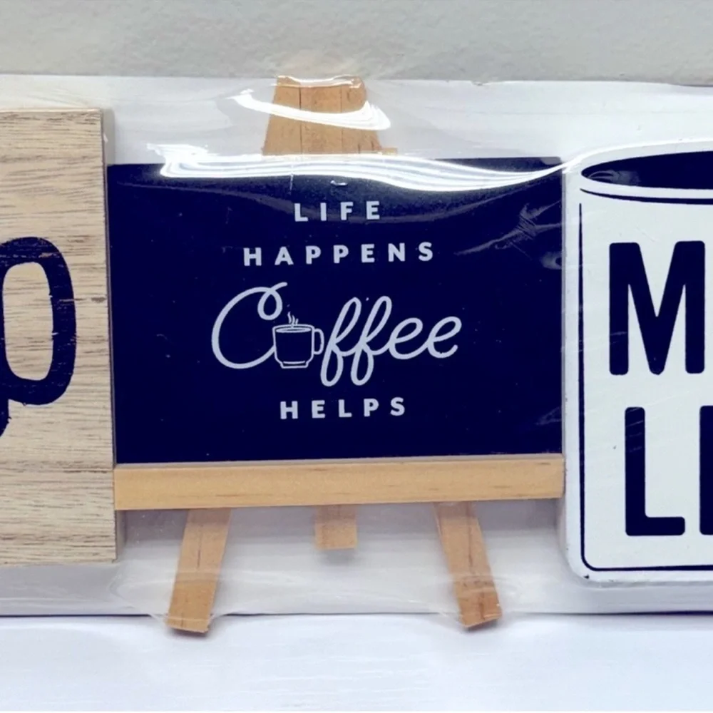 3 for $15 SALE New Target Coffee Bar Tiered Tray Mini Coffee Signs Set of 3